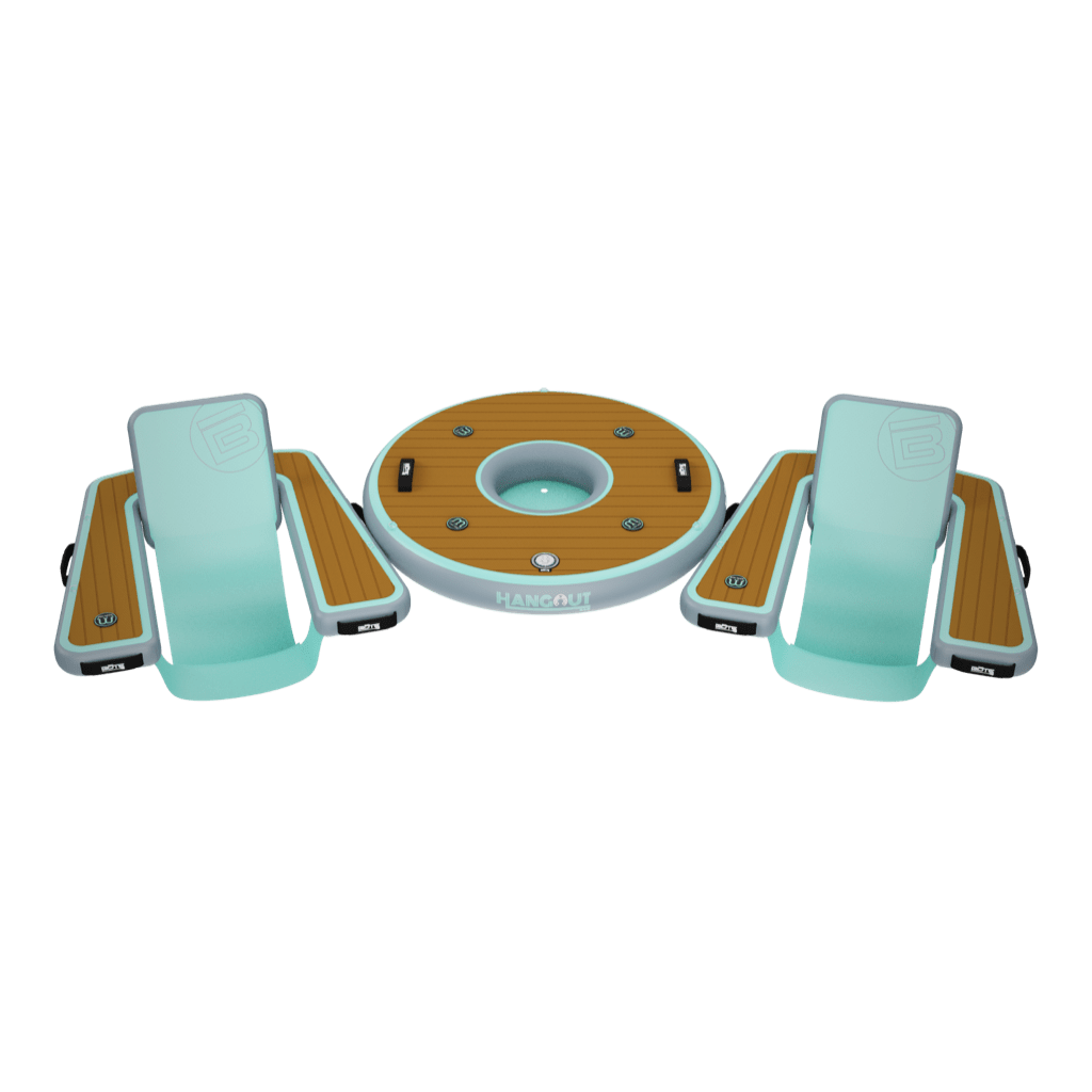 Front angled view of the Inflatable Hangout Chair Bar Duo