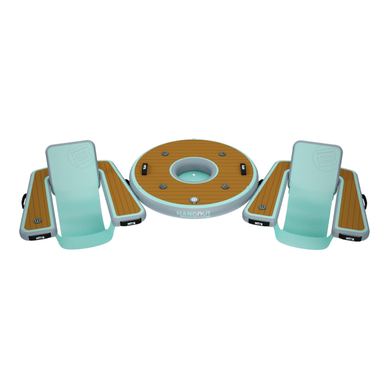 Front angled view of the Inflatable Hangout Chair Bar Duo