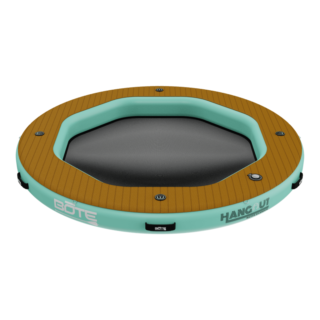 Angled view of the Inflatable Hangout Water Hammock 7 Classic