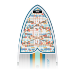 Top view of EasyRider Aero 10'4" Native Tides board with colorful triangle pattern.
