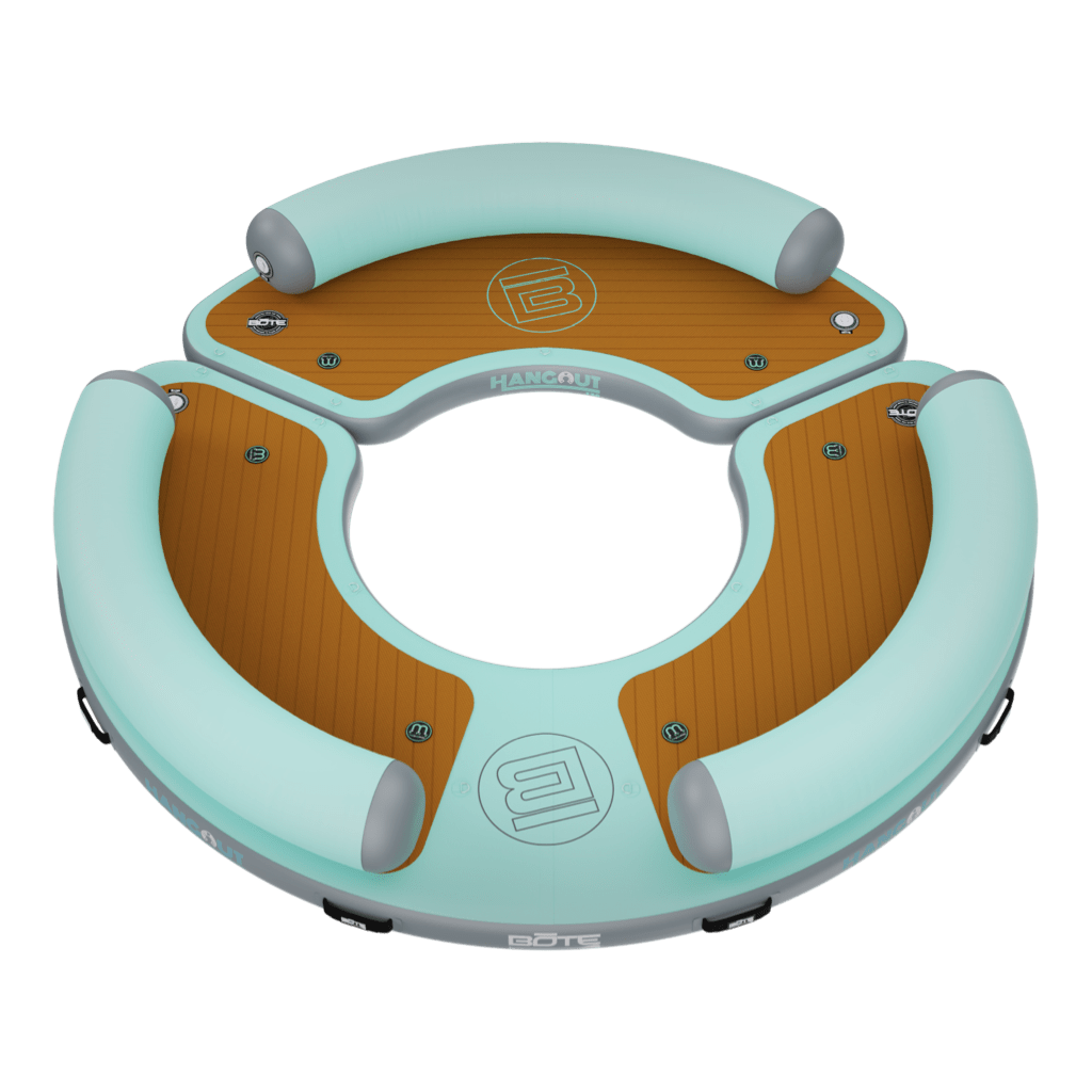 Top view of the Inflatable Dock Hangout 360 Duo