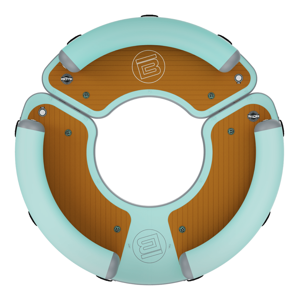 Top view of the Inflatable Dock Hangout 360 Duo