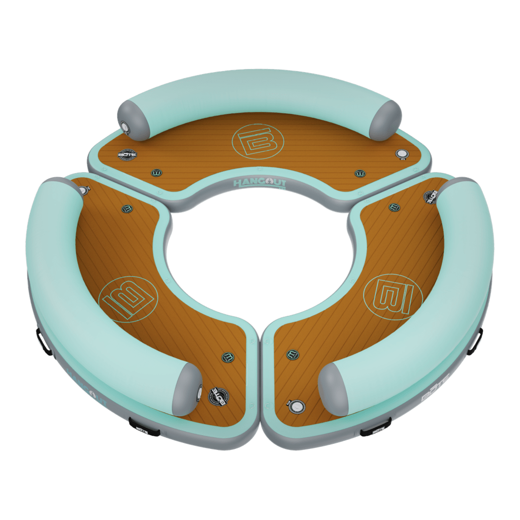 Front angled view of the Inflatable Dock Hangout 360 Trio