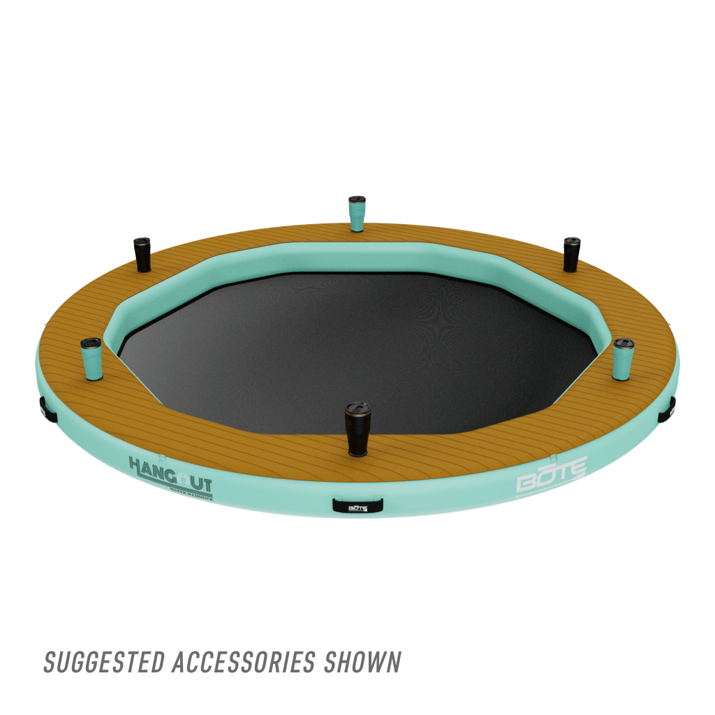 Picture of Inflatable Hangout Water Hammock 10 Classic with drinkware