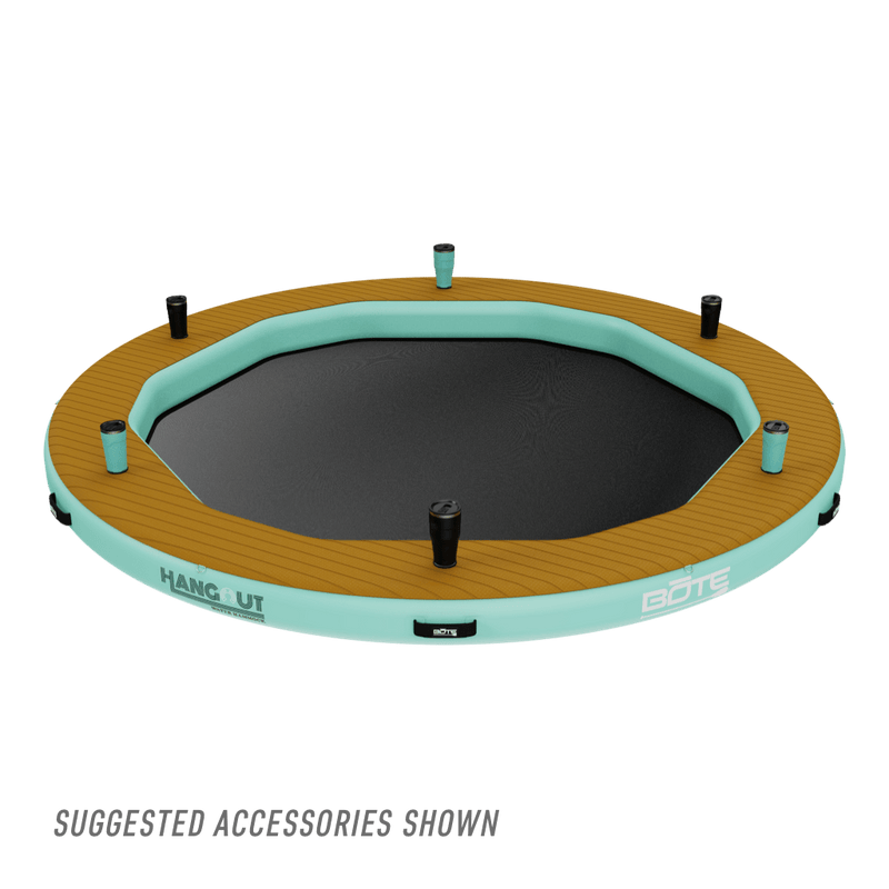 Picture of Inflatable Hangout Water Hammock 10 Classic with drinkware