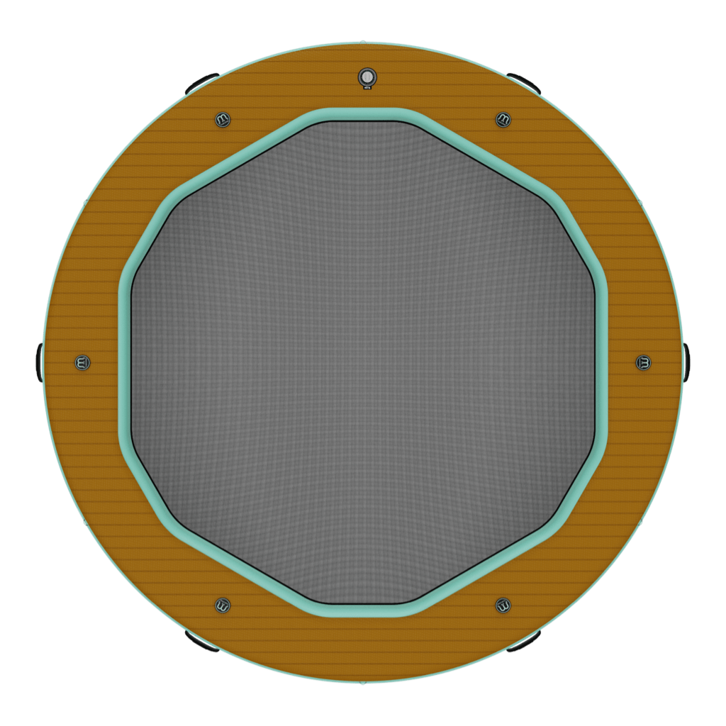 Overhead view of the Inflatable Hangout Water Hammock 10 Classic