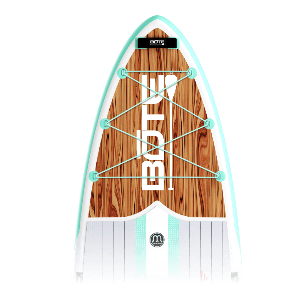 Zoomed in top view of the Breeze Aero 11'6" Classic Mangrove Inflatable Paddle Board