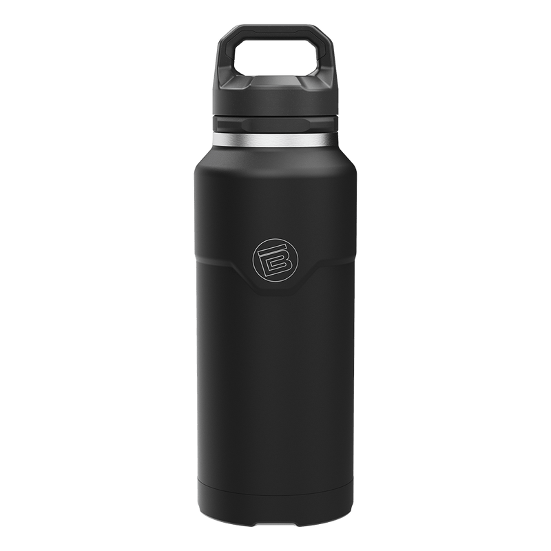 A detailed image of the MAGNEBottle 36oz with Cap Black, showing its design and key features.