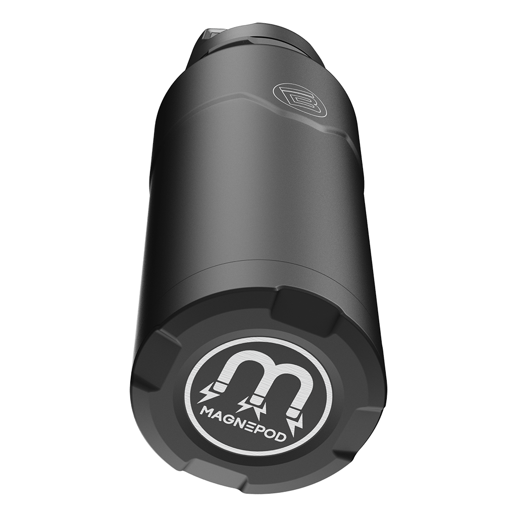 A detailed image of the MAGNEBottle 36oz with Cap Black, showing its design and key features.