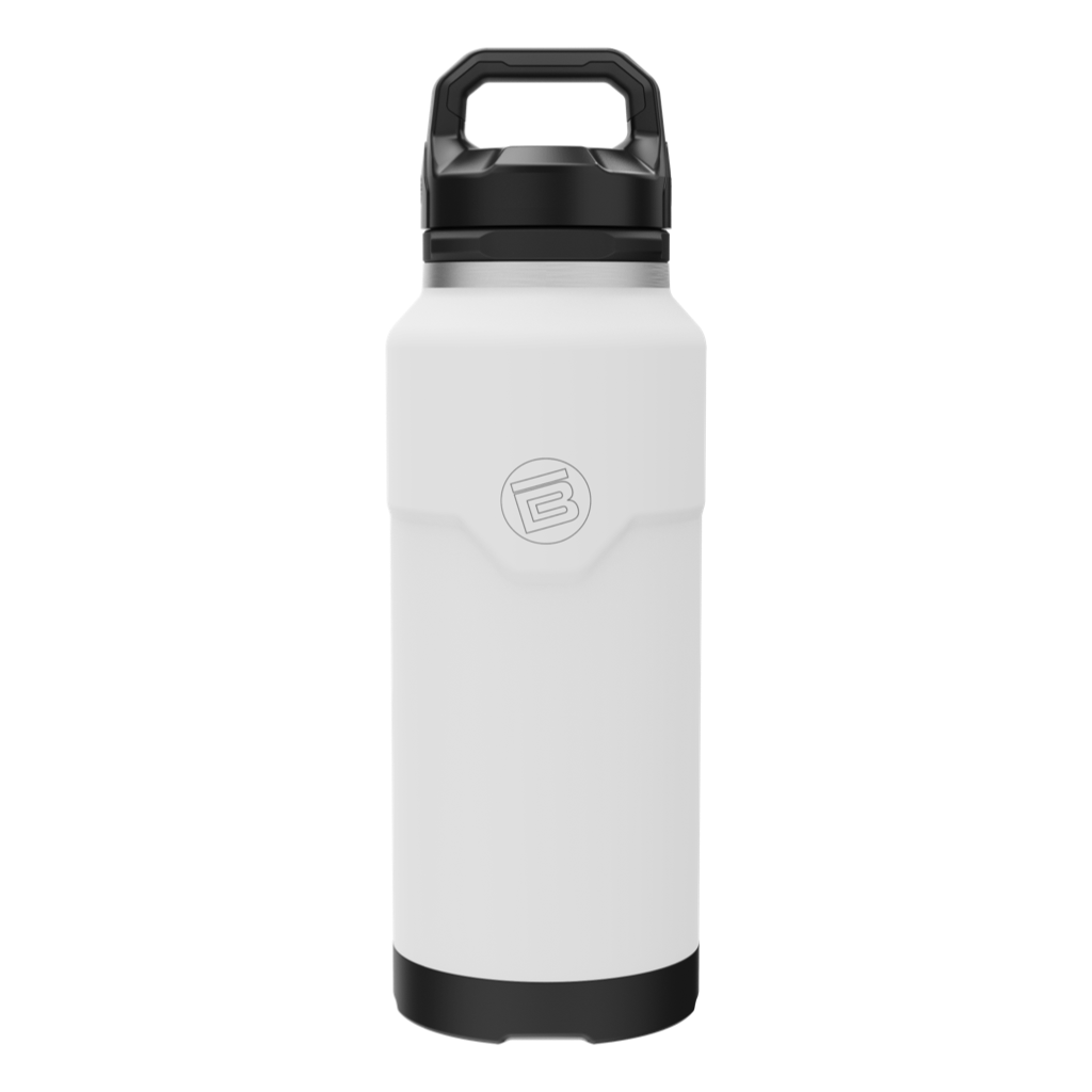 A detailed image of the MAGNEBottle 36oz with Cap White, showing its design and key features.