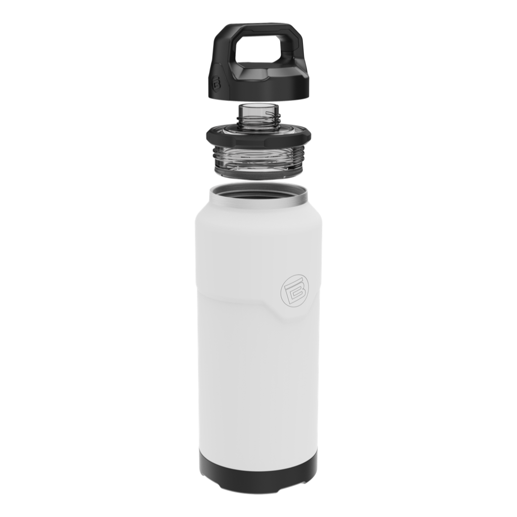 A detailed image of the MAGNEBottle 36oz with Cap White, showing its design and key features.