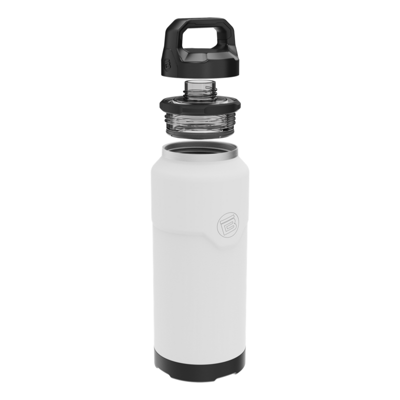 A detailed image of the MAGNEBottle 36oz with Cap White, showing its design and key features.