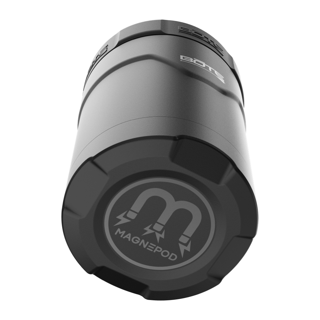 A detailed image of the MAGNEChill Can Cooler Switch Black, showing its design and key features.