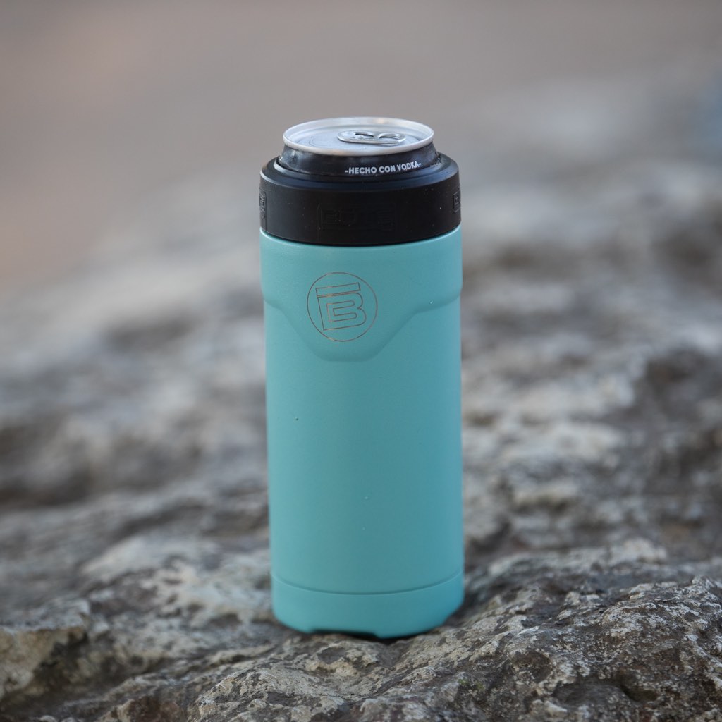 A detailed image of the MAGNEChill Can Cooler Slim Seafoam, showing its design and key features.