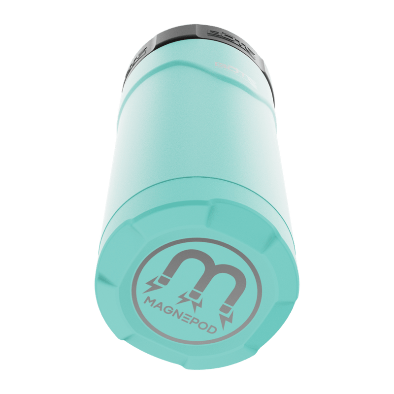 A detailed image of the MAGNEChill Can Cooler Slim Seafoam, showing its design and key features.