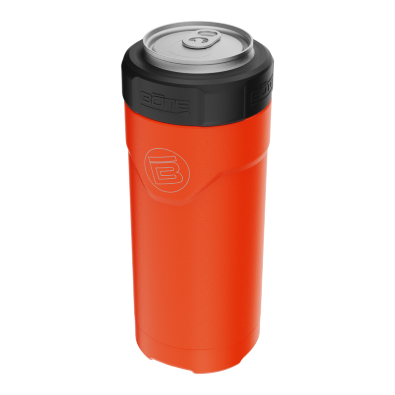 A detailed image of the MAGNEChill Can Cooler Slim Sunrise, showing its design and key features.