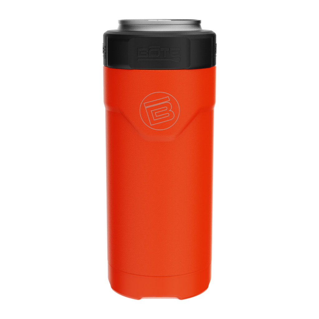 A detailed image of the MAGNEChill Can Cooler Slim Sunrise, showing its design and key features.