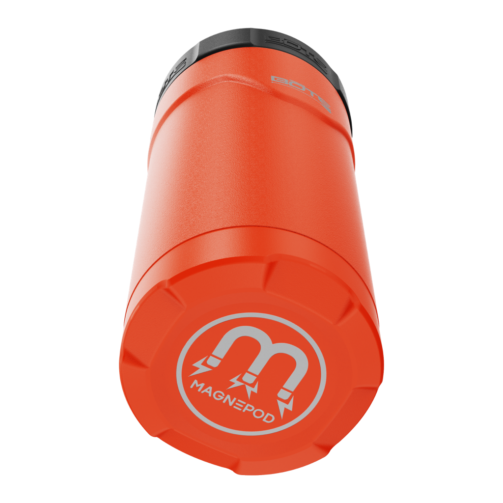 A detailed image of the MAGNEChill Can Cooler Slim Sunrise, showing its design and key features.