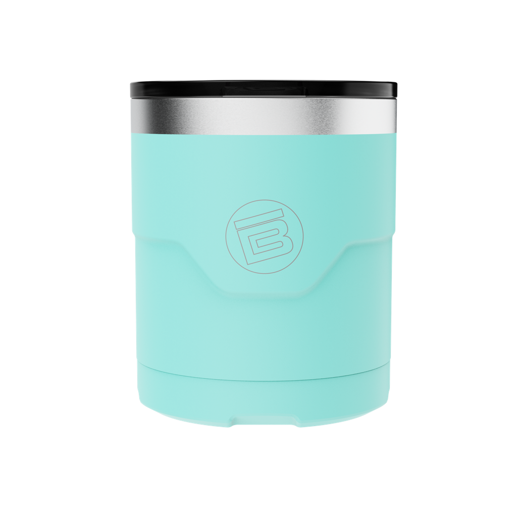 A detailed image of the MAGNETumbler 12oz Lowball with Lid Seafoam, showing its design and key features.