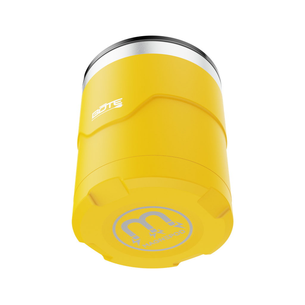 A detailed image of the MAGNETumbler 12oz Lowball with Lid Yellow, showing its design and key features.