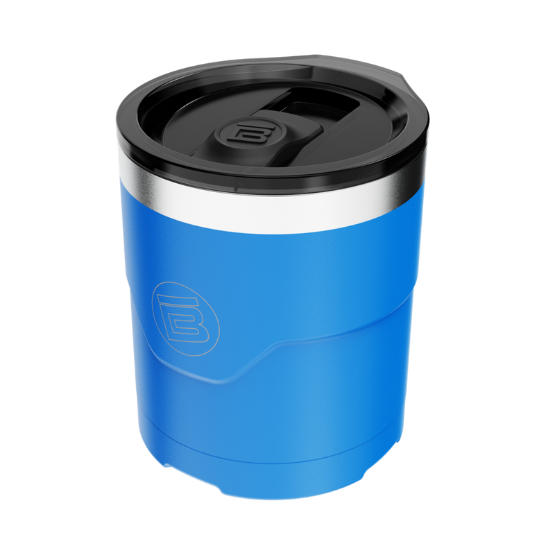 Top angled view of the MAGNETumbler 12oz Lowball with Lid Harbor Blue