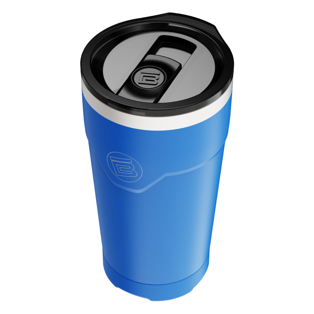 Top angled view of the MAGNETumbler 20oz with Lid Harbor Blue