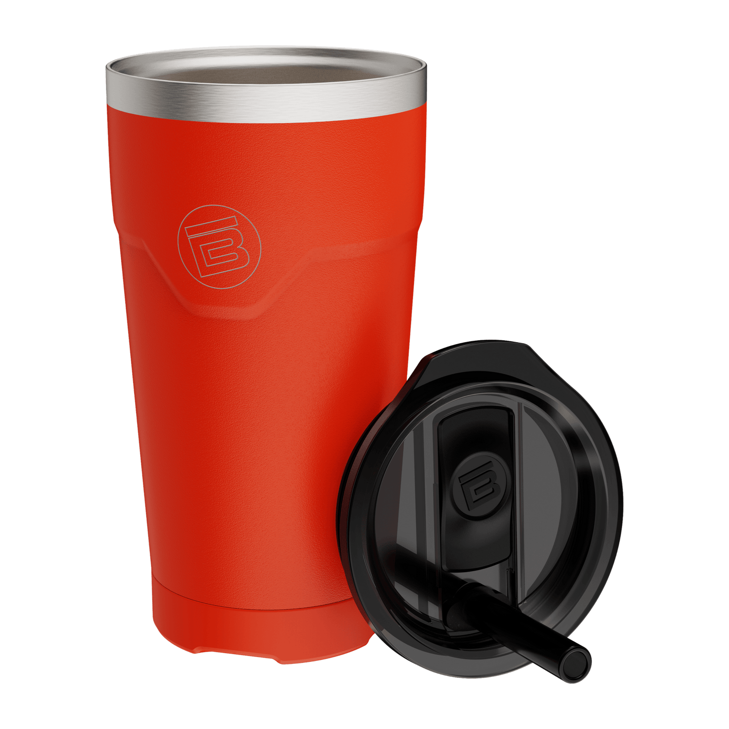 Front view of the MAGNETumbler 20oz with Lid Sunrise, with lid removed and set aside.