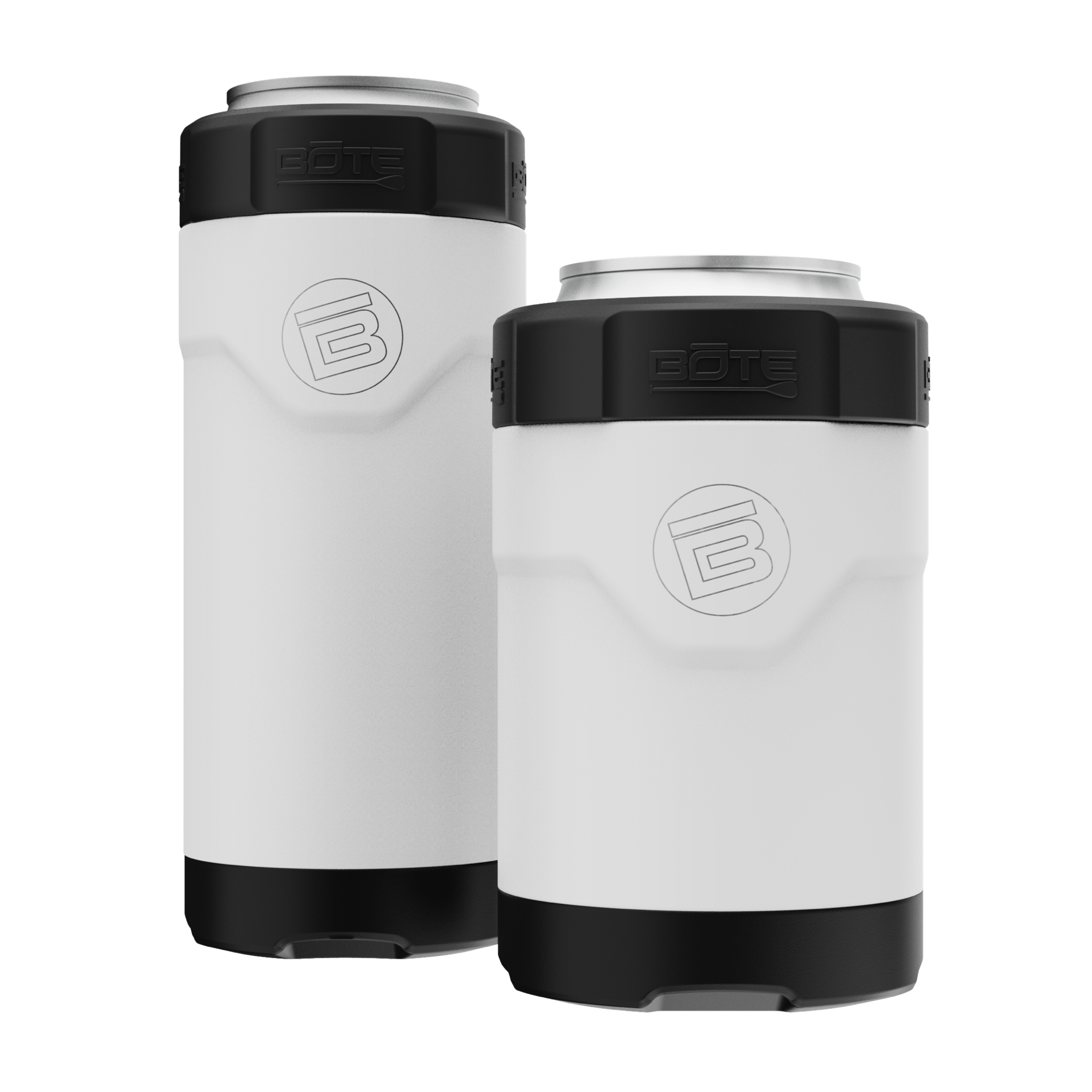 Side view of the MAGNEChill Can Cooler Slim White and MAGNEChill Can Cooler Switch White