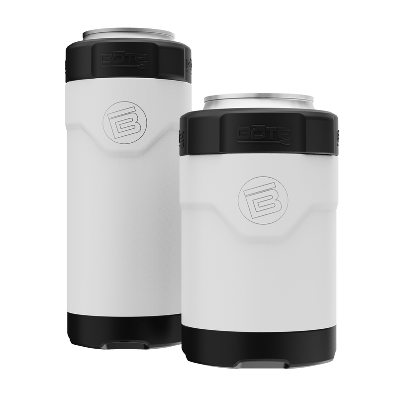Side view of the MAGNEChill Can Cooler Slim White and MAGNEChill Can Cooler Switch White