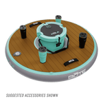 Top view of the Inflatable Hangout Bar Classic with drinkware and cooler