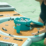 View of the Inflatable Hangout Bar Classic with a KULA cooler in it