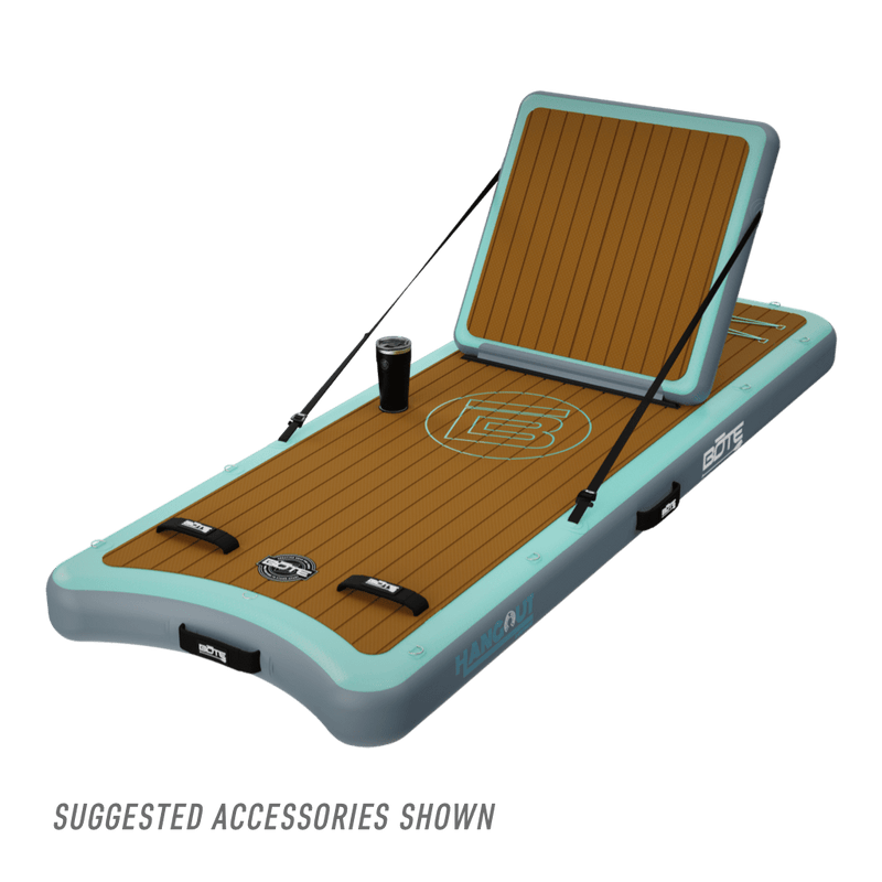 Top angled view of the Inflatable Hangout Lounge Classic with drinkware