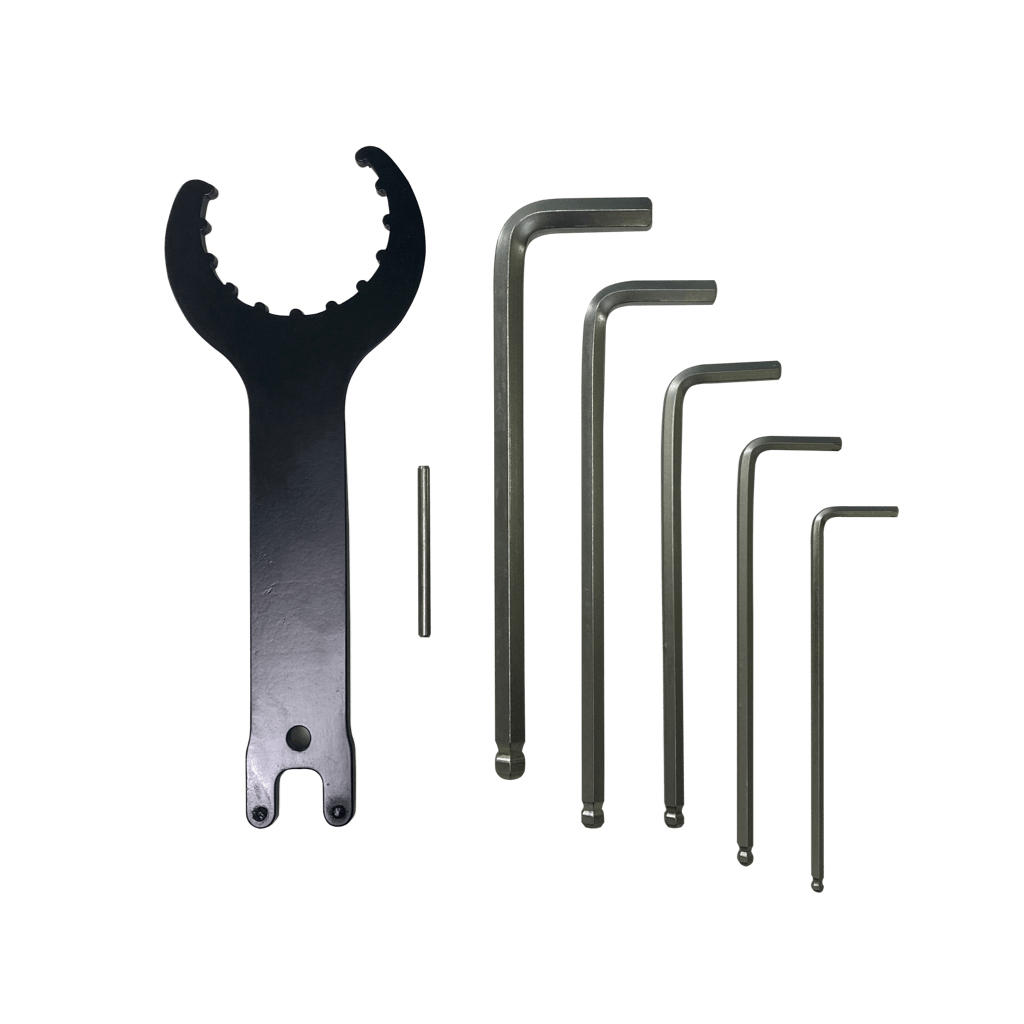 Tool kit used for installation and maintenance fo the APEX Pedal Drive and Rudder System