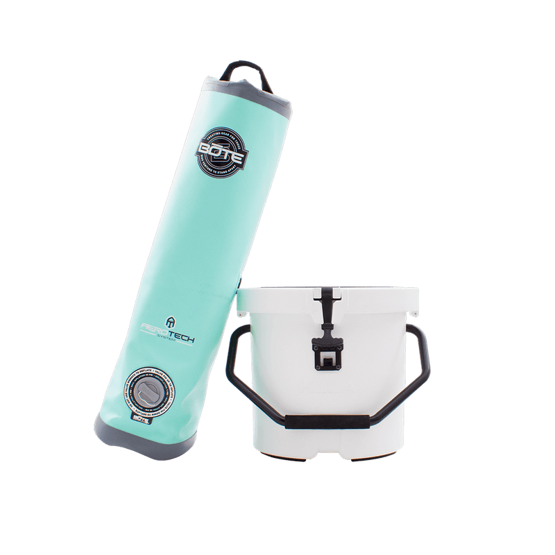 Aero Couch deflated and folded leaning against the KULA 5 for scale