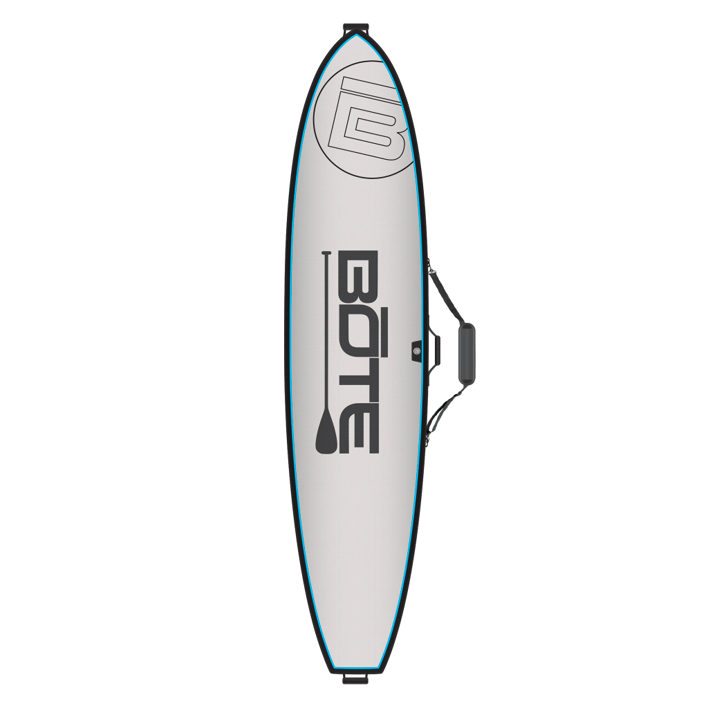 Back of the board bag with BOTE logo and circle B logo