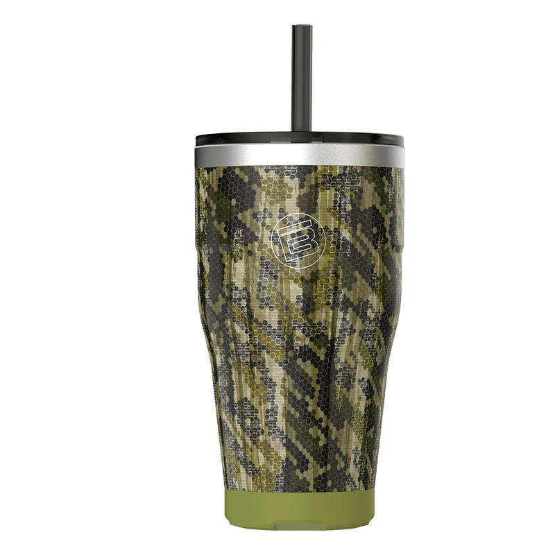 A detailed image of the MAGNETumbler 32oz with Lid Verge Camo, showing its design and key features.