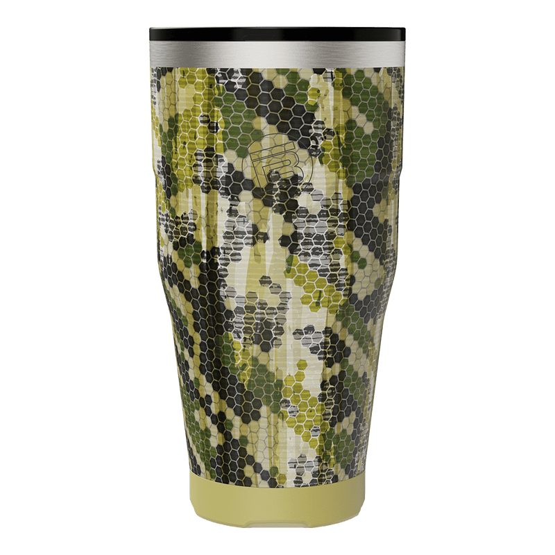 A detailed image of the MAGNETumbler 32oz with Lid Verge Camo, showing its design and key features.