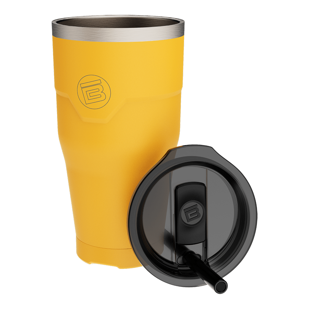 A detailed image of the MAGNETumbler 32oz with Lid Yellow, showing its design and key features.
