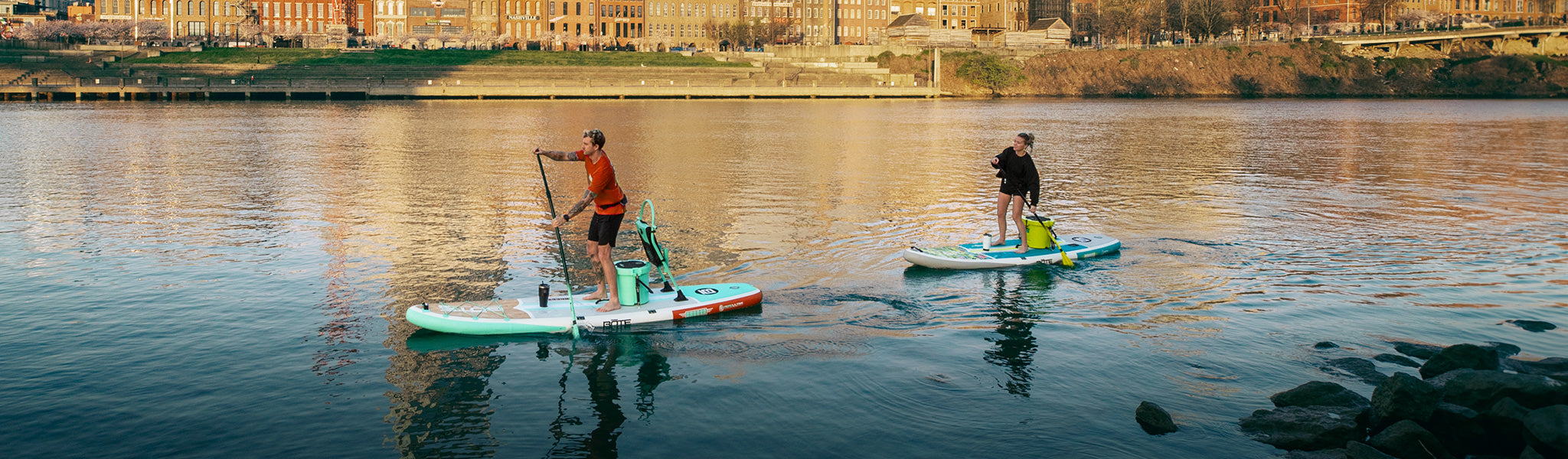 Breeze Aero Inflatable Paddle Board being carried