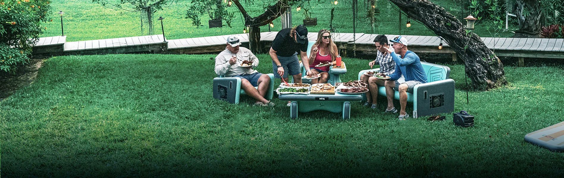 People hanging out on BOTE lounge furniture