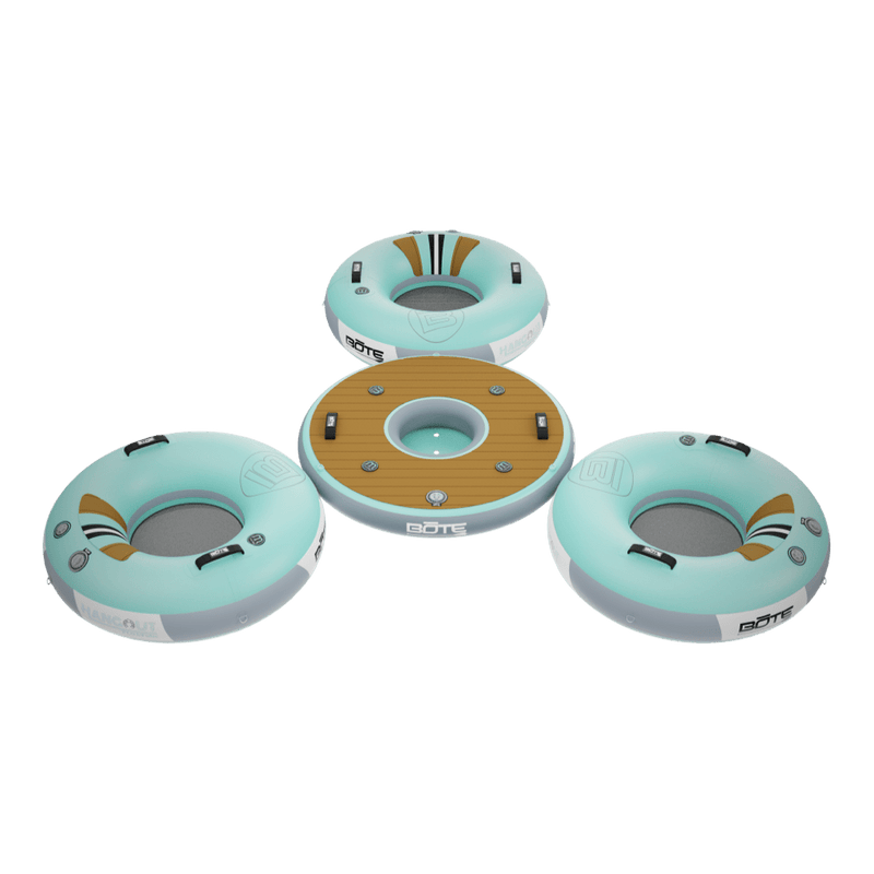 Top angled view of the Inflatable Hangout Float Bar Trio
