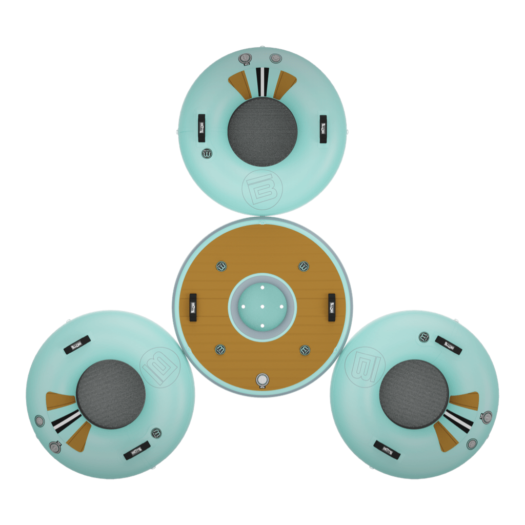 Top view of the Inflatable Hangout Float Bar Trio