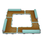 Top angled view of the Inflatable Dock Hangout Quad Square [Port]