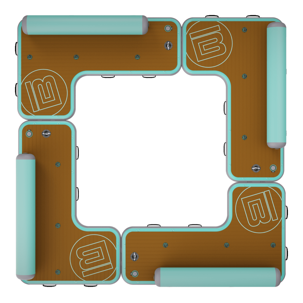 Top view of the Inflatable Dock Hangout Quad Square [Port]