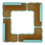 Top view of the Inflatable Dock Hangout Quad Square [Port]