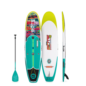 Top, side, and bottom view Breeze 10′6″ Native Spectrum Paddle Board