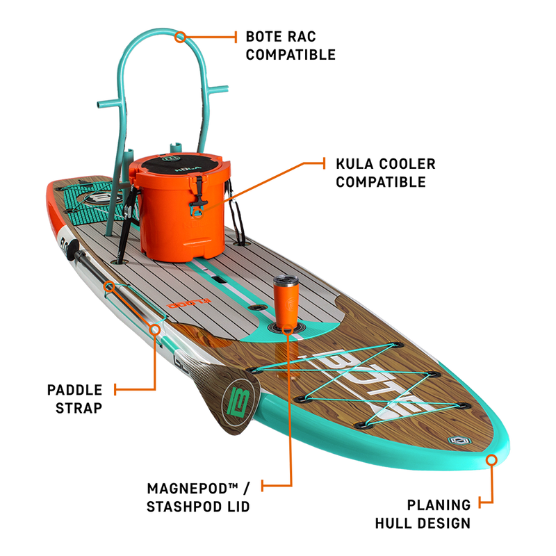 Features of Flood 10'6" Classic Cypress Paddle Board