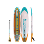 Front, Side, and Back of Flood 10'6" Full Trax Ochre Paddle Board
