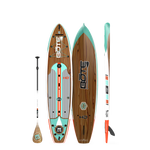 Top, side, and bottom view of the HD 10′6″ Classic Mangrove Paddle Board