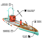 Feature callouts view of the HD 10′6″ Classic Mangrove Paddle Board